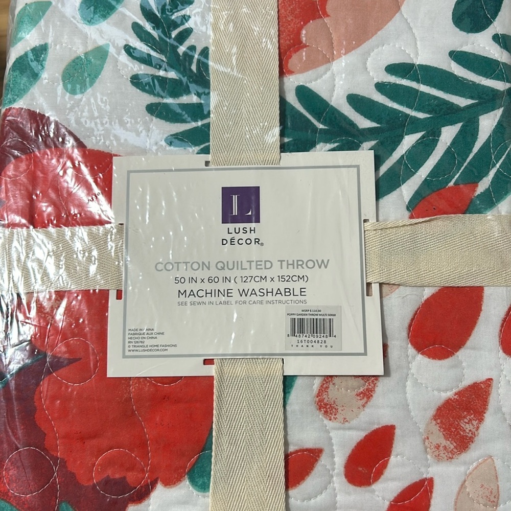 Lush Decor quilted throw 50x60